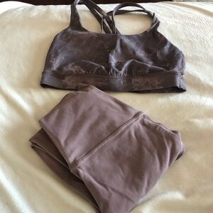 GUC Lululemon Matching Set Size 6 Floral Mocha